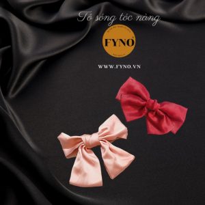 Nơ kẹp tóc bowtie satin