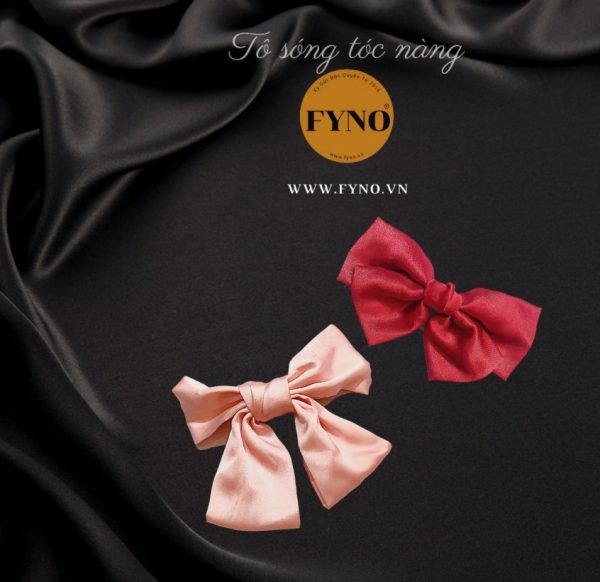 Nơ kẹp tóc bowtie satin