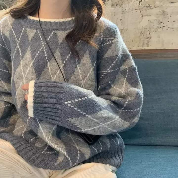 Áo len sweater họa tiết unisex cho nàng và chàng